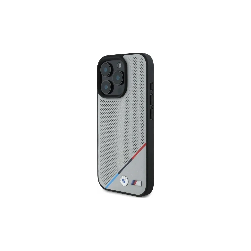 Hurtownia GSM - Etui BMW BMHMP16X23PUPDG Apple iPhone 16 Pro Max hardcase M Perforated Tricolor Line MagSafe šedá/grey - BMW711 - {ean13} - Hurt