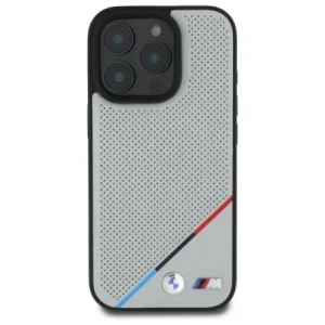 Hurtownia GSM - Etui BMW BMHMP16X23PUPDG Apple iPhone 16 Pro Max hardcase M Perforated Tricolor Line MagSafe szary/grey - BMW711 - {ean13} - Hurt