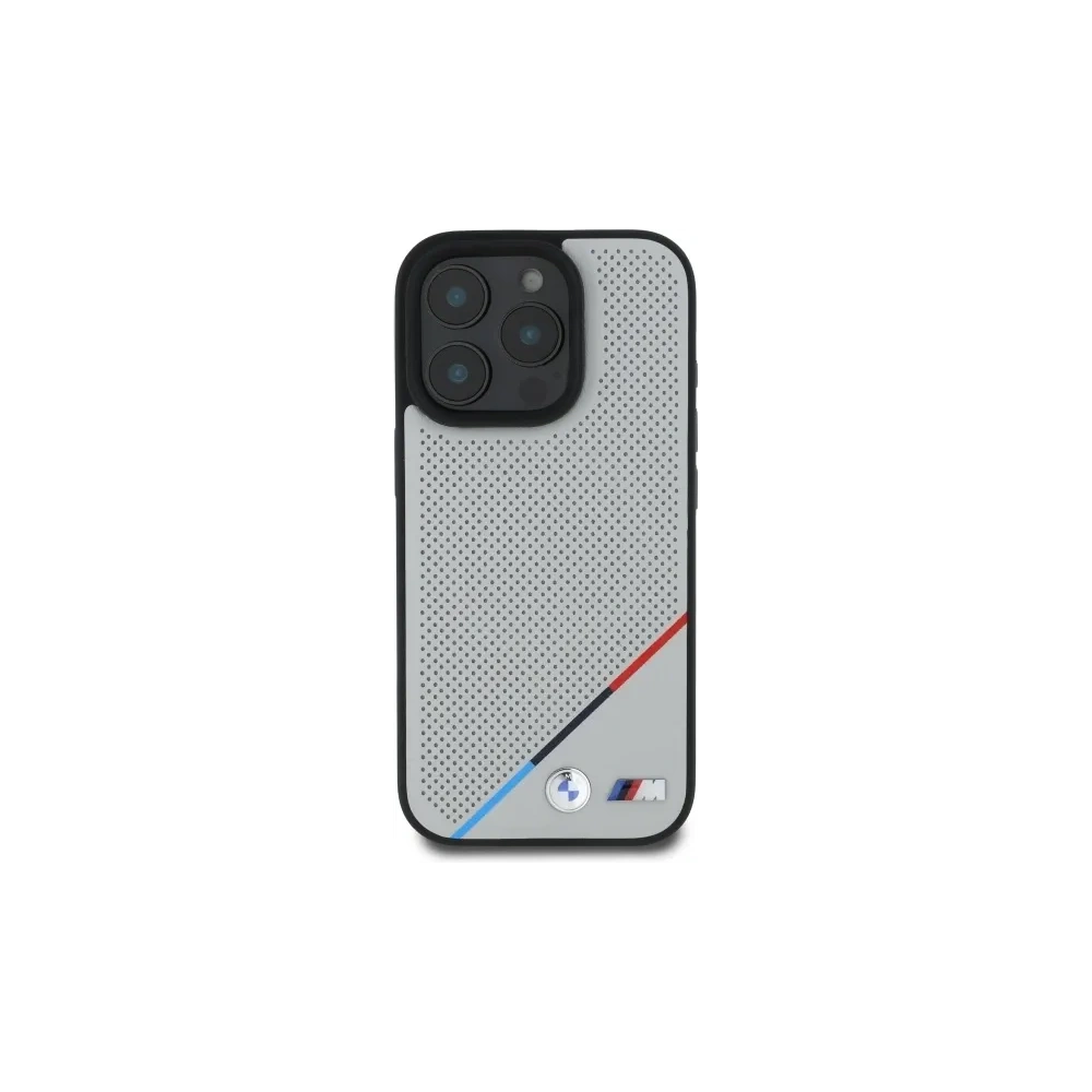 Hurtownia GSM - Etui BMW BMHMP16X23PUPDG Apple iPhone 16 Pro Max hardcase M Perforated Tricolor Line MagSafe šedá/grey - BMW711 - {ean13} - Hurt