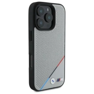 Hurtownia GSM - Etui BMW BMHMP16X23PUPDG Apple iPhone 16 Pro Max hardcase M Perforated Tricolor Line MagSafe szary/grey - BMW711 - {ean13} - Hurt