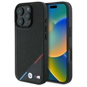 Hurtownia GSM - Etui BMW BMHMP16X23PUPDK Apple iPhone 16 Pro Max hardcase M Perforated Tricolor Line MagSafe černý/black - BMW712 - {ean13} - Hurt