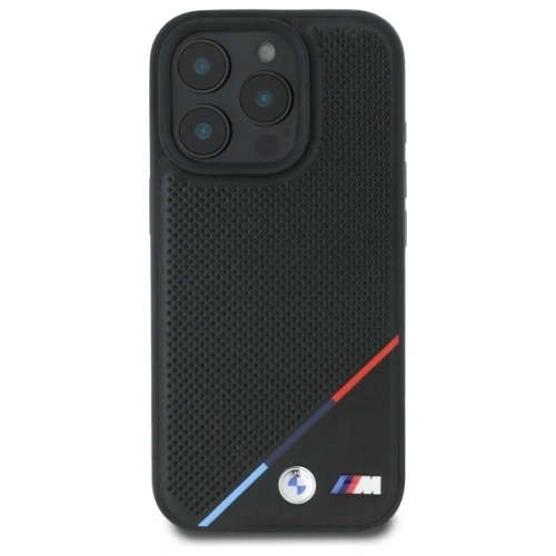 Etui BMW BMHMP16X23PUPDK Apple iPhone 16 Pro Max hardcase M Perforated Tricolor Line MagSafe czarny/black