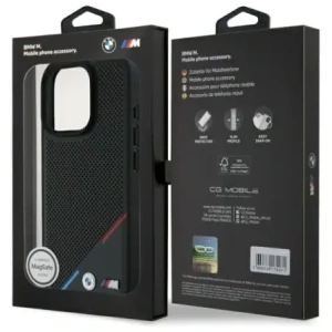 Hurtownia GSM - BMW BMHMP16X23PUPDK Apple iPhone 16 Pro Max Hartschale M Perforierte Tricolor-Linie MagSafe schwarz - BMW712 - {ean13} - Hurt