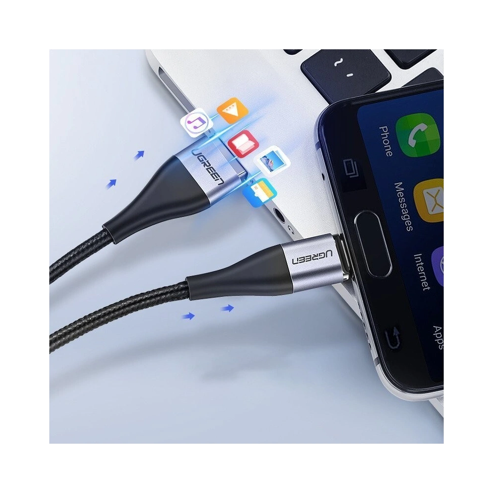 Hurtownia GSM - Kabel magnetyczny micro USB UGREEN QC 3.0, 2,4A, 1m (czarny) - UGR238BLK - {ean13} - Hurt