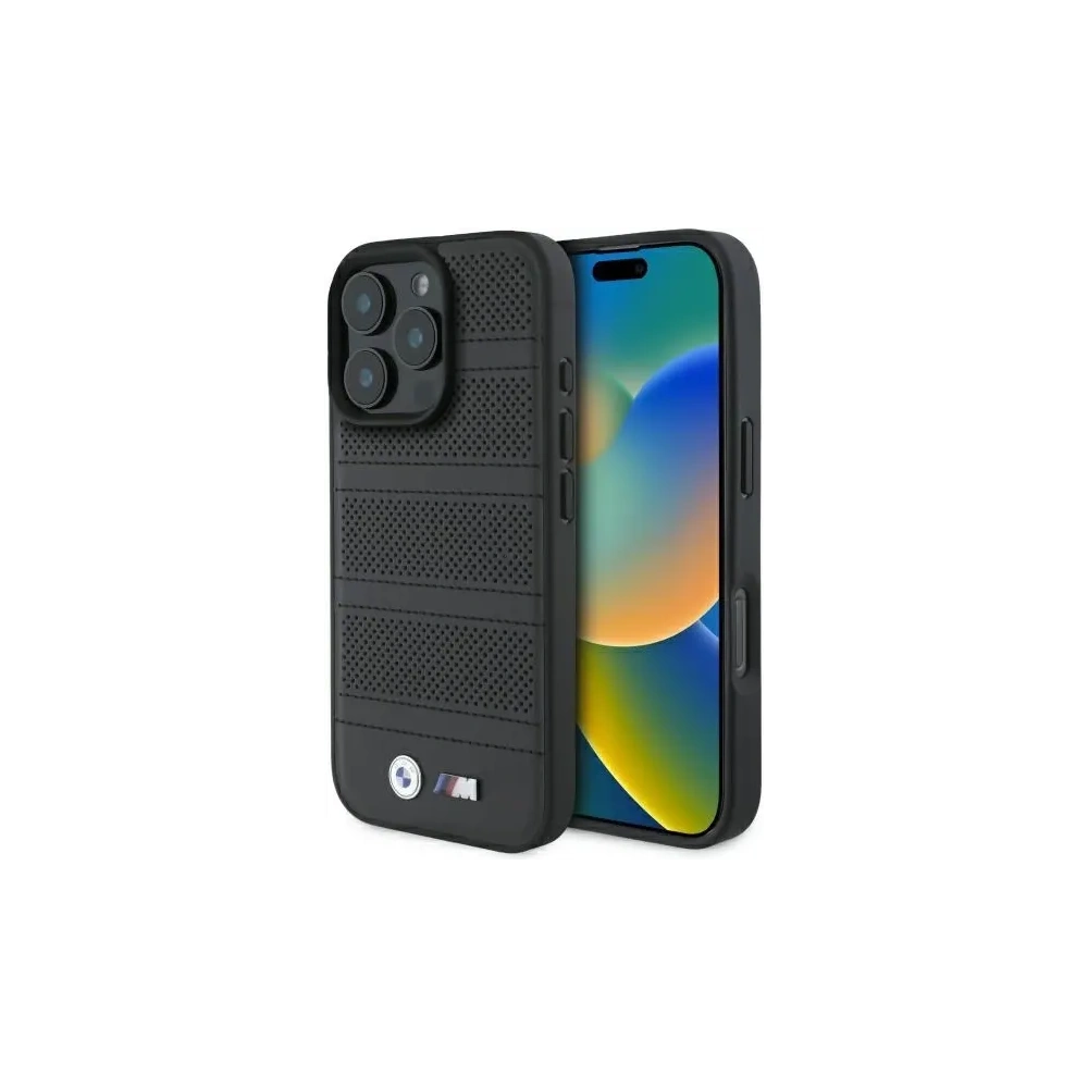 Hurtownia GSM - Etui BMW BMHMP16X23PUSPK Apple iPhone 16 Pro Max hardcase M Perforated And Stitched Line MagSafe czarny/black - BMW713 - {ean13} - Hurt