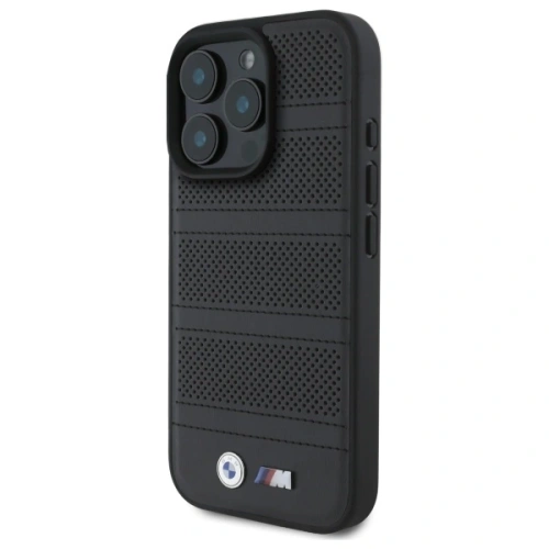 Etui BMW BMHMP16X23PUSPK Apple iPhone 16 Pro Max hardcase M Perforated And Stitched Line MagSafe czarny/black