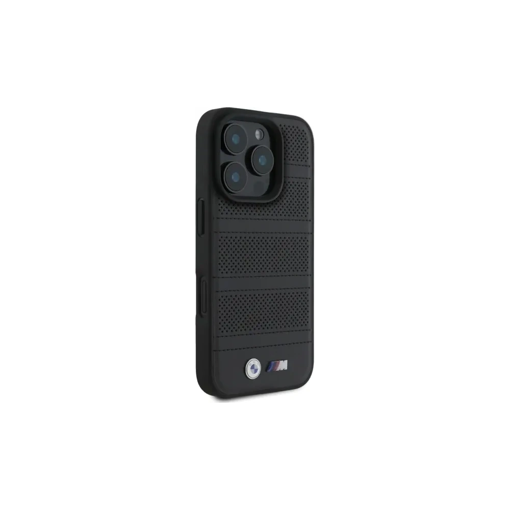 BMW BMHMP16X23PUSPK Apple iPhone 16 Pro Max Hartschale M Perforierte und Genähte Linie MagSafe schwarz