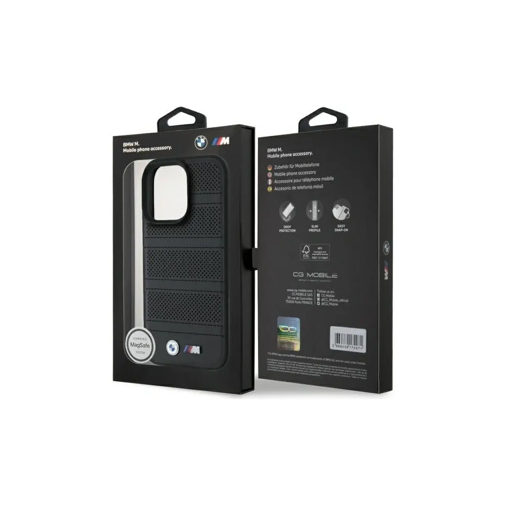 Hurtownia GSM - Etui BMW BMHMP16X23PUSPK Apple iPhone 16 Pro Max hardcase M Perforated And Stitched Line MagSafe černý/black - BMW713 - {ean13} - Hurt