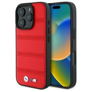 Hurtownia GSM - Etui BMW BMHMP16X23PUSPR Apple iPhone 16 Pro Max hardcase M Perforated And Stitched Line MagSafe červený/red - BMW714 - {ean13} - Hurt