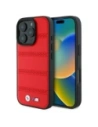 BMW BMHMP16X23PUSPR Apple iPhone 16 Pro Max kemény tok M Perforált és varrott vonal MagSafe vörös