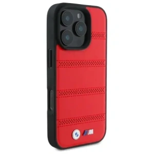 Hurtownia GSM - Etui BMW BMHMP16X23PUSPR Apple iPhone 16 Pro Max hardcase M Perforated And Stitched Line MagSafe czerwony/red - BMW714 - {ean13} - Hurt
