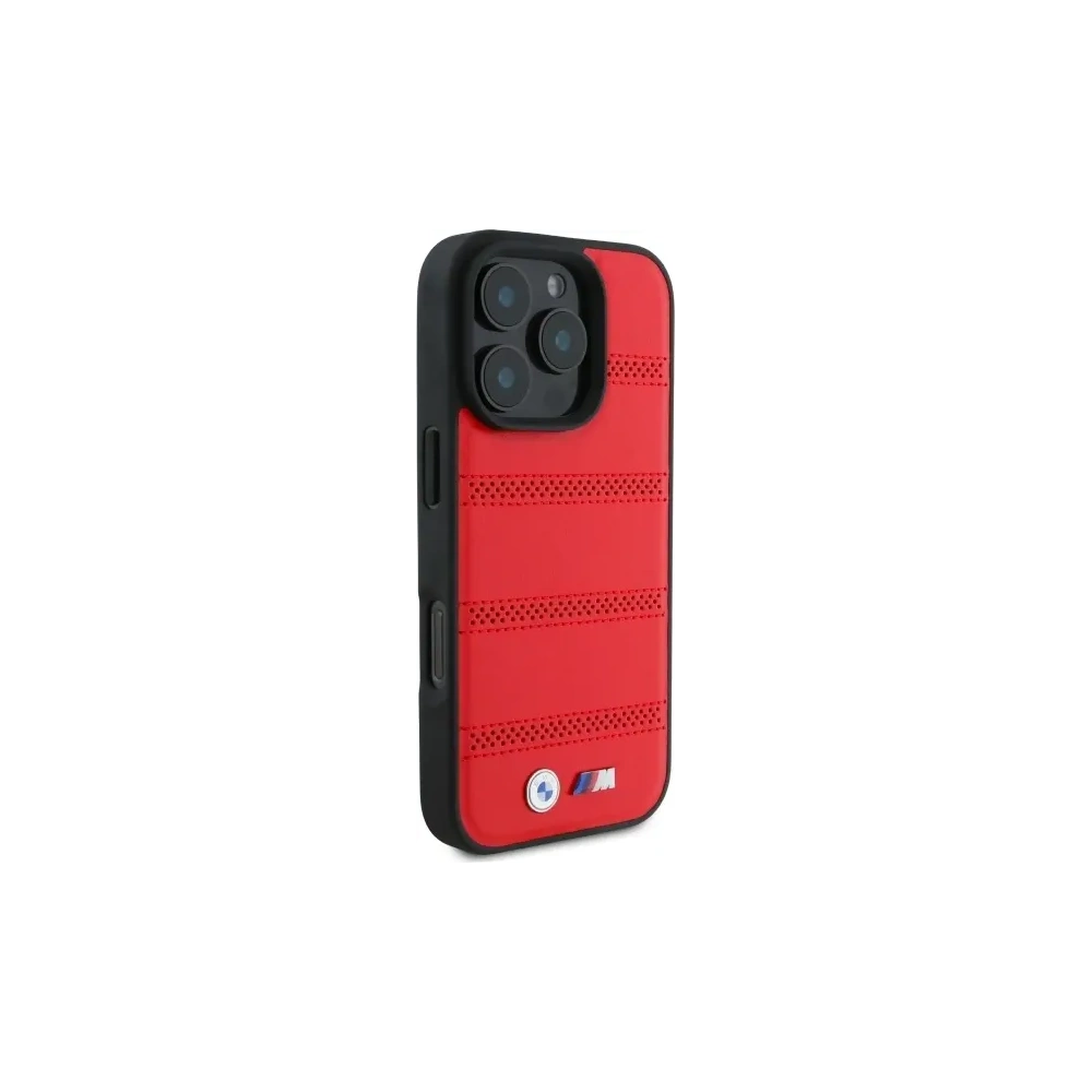 Hurtownia GSM - BMW BMHMP16X23PUSPR Apple iPhone 16 Pro Max kemény tok M Perforált és varrott vonal MagSafe vörös - BMW714 - {ean13} - Hurt
