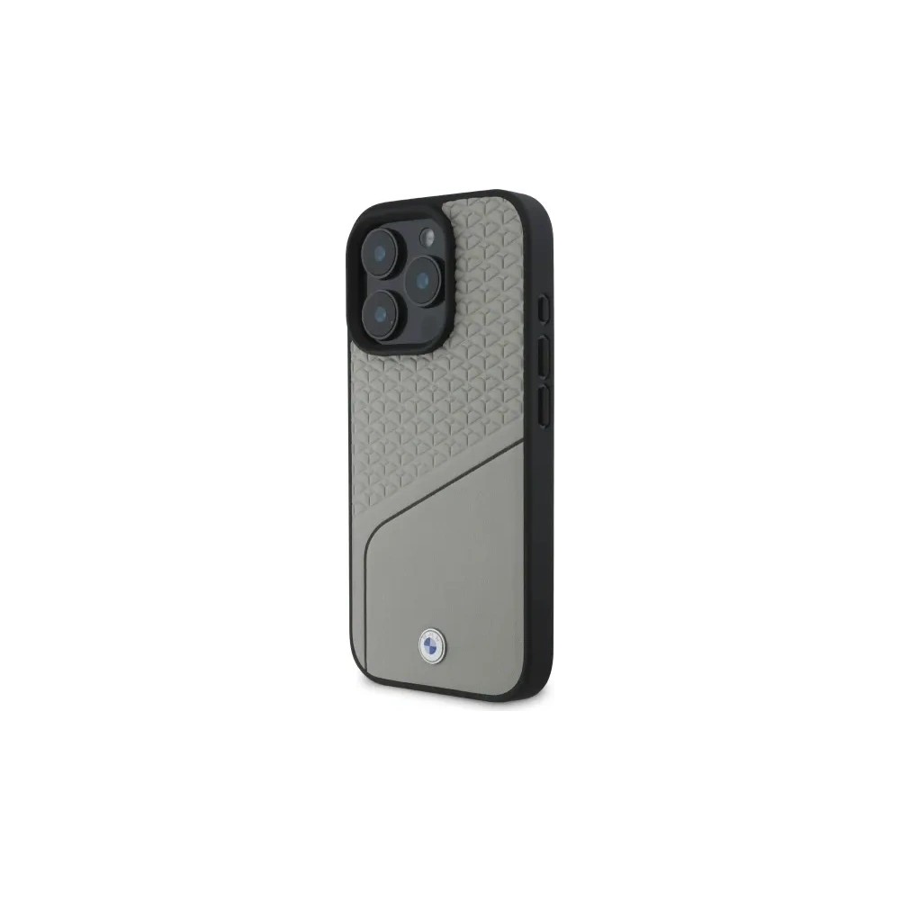 Hurtownia GSM - Etui BMW BMHMP16X23RDCLG Apple iPhone 16 Pro Max hardcase Sign Leather Textured and Line MagSafe šedý/grey - BMW715 - {ean13} - Hurt