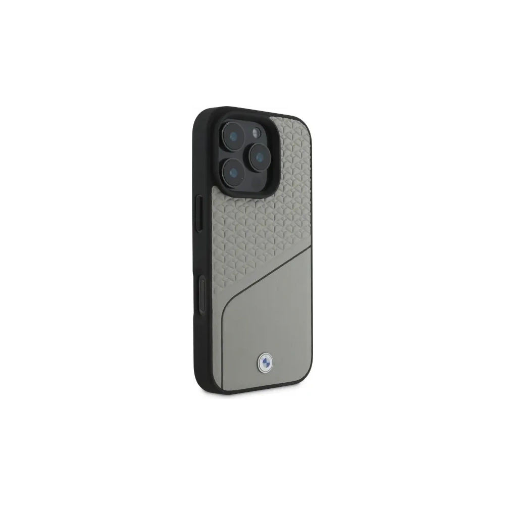 Hurtownia GSM - Etui BMW BMHMP16X23RDCLG Apple iPhone 16 Pro Max hardcase Sign Leather Textured and Line MagSafe šedý/grey - BMW715 - {ean13} - Hurt