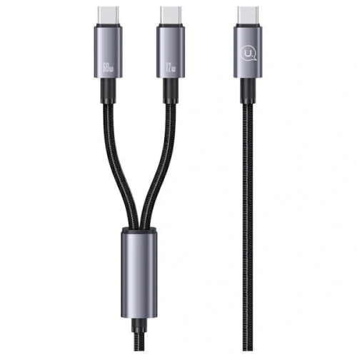 Kabel USAMS USB-C / 2xUSB-C 72W 1.2m Aluminum Alloy Data Cable Sufeng Series
