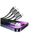 Hurtownia GSM - USAMS cablu USB-A / 2xUSB-C, Lightning, MicroUSB 15W 1.2m Cablu de date din aliaj de aluminiu Seria Sufeng - USA1198 - {ean13} - Hurt