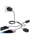 Hurtownia GSM - USAMS cablu USB-A / 2xUSB-C, Lightning, MicroUSB 15W 1.2m Cablu de date din aliaj de aluminiu Seria Sufeng - USA1198 - {ean13} - Hurt