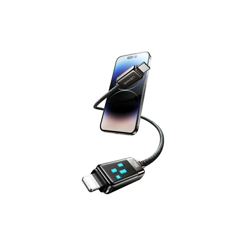 Hurtownia GSM - Cablu USAMS USB-C / Lightning 30W 1.2m Cablu de date cu încărcare rapidă din aliaj de zinc Meteor Series - USA1199 - {ean13} - Hurt