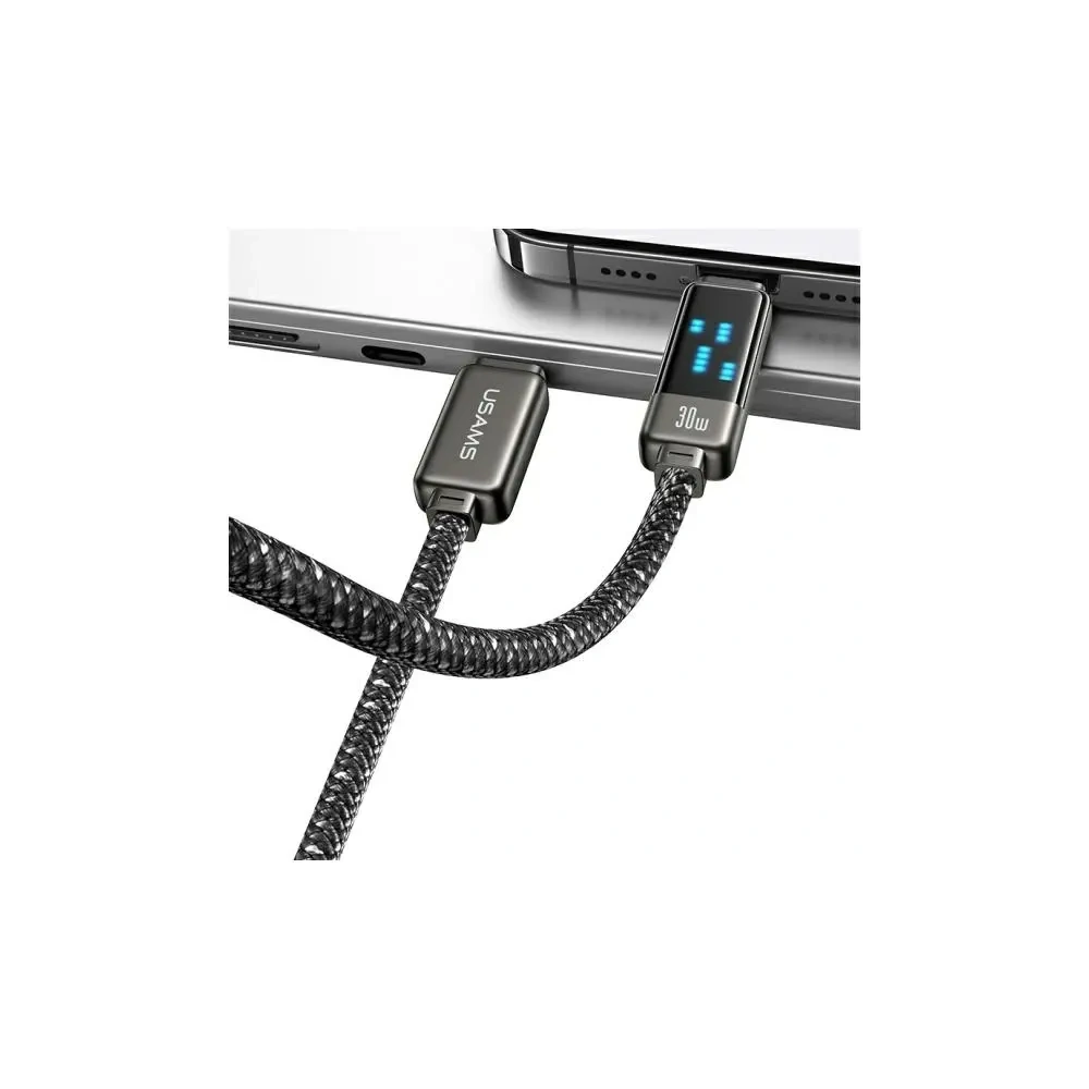 Hurtownia GSM - Cablu USAMS USB-C / Lightning 30W 1.2m Cablu de date cu încărcare rapidă din aliaj de zinc Meteor Series - USA1199 - {ean13} - Hurt