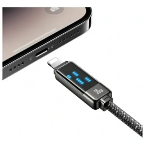 USAMS USB-C / Lightning kábel 30W 1.2m Cink ötvözet Gyors Töltési Adatkábel Meteor Sorozat
