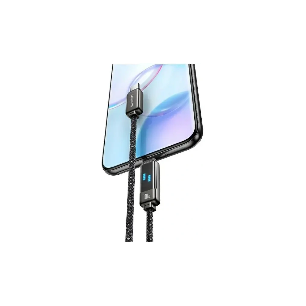 Wholesale USAMS USB-C / USB-C cable 100W 1.2m Zinc Alloy Fast Charging Data Cable Meteor Series - USA1200 - {ean13} - Hurt