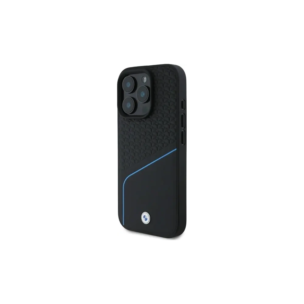 Hurtownia GSM - BMW BMHMP16X23RDCLK Apple iPhone 16 Pro Max kemény tok Sign Leather Textured And Line MagSafe fekete - BMW716 - {ean13} - Hurt