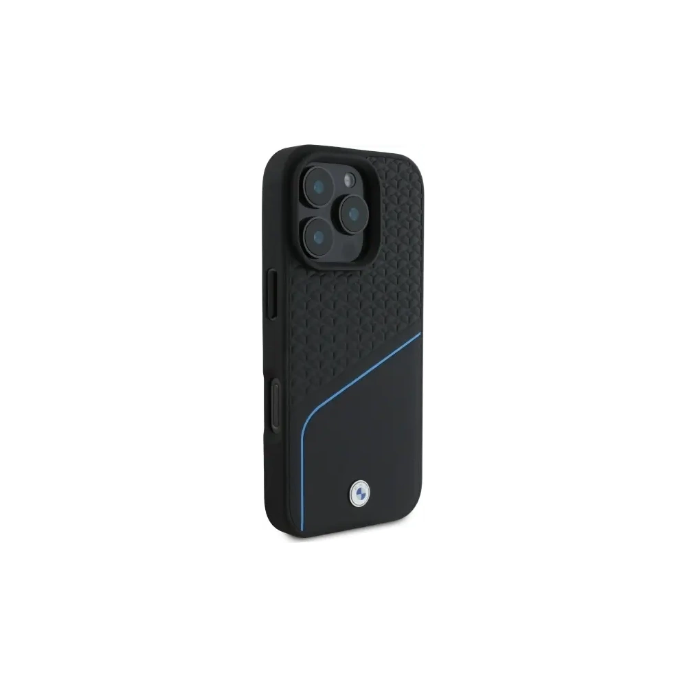 Hurtownia GSM - BMW BMHMP16X23RDCLK Apple iPhone 16 Pro Max kemény tok Sign Leather Textured And Line MagSafe fekete - BMW716 - {ean13} - Hurt