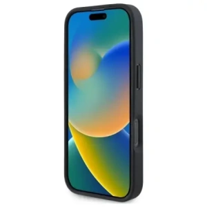 BMW BMHMP16X23RDCLK Apple iPhone 16 Pro Max husă din material textil semnată cu piele texturată și linie MagSafe neagră