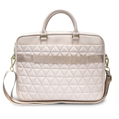Guess Torba GUCB15QLPK 15" różowa/pink Quilted