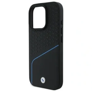 Hurtownia GSM - BMW BMHMP16X23RDCLK Apple iPhone 16 Pro Max Hartschale Signatur Leder Texturiert und Linie MagSafe schwarz - BMW716 - {ean13} - Hurt