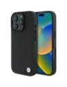 BMW BMHMP16X23RDDK Apple iPhone 16 Pro Max hardcase Semn de piele cu diamant și logo din metal MagSafe negru
