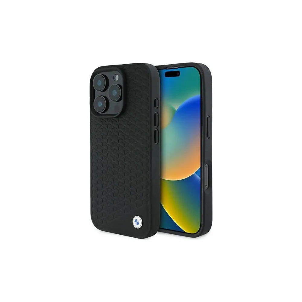 Hurtownia GSM - BMW BMHMP16X23RDDK Apple iPhone 16 Pro Max hardcase Semn de piele cu diamant și logo din metal MagSafe negru - BMW717 - {ean13} - Hurt