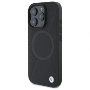 Hurtownia GSM - Etui BMW BMHMP16X23RTPK Apple iPhone 16 Pro Max hardcase Sign Leather Half Textured And Circle MagSafe černý/black - BMW718 - {ean13} - Hurt