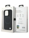 Hurtownia GSM - BMW BMHMP16X23RTPK Apple iPhone 16 Pro Max keménytok Sign Leather Fél Texturált És Kör MagSafe fekete - BMW718 - {ean13} - Hurt