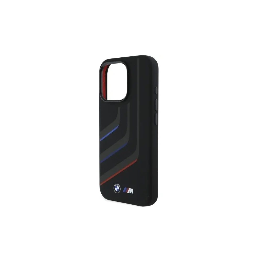 Hurtownia GSM - BMW BMHMP16X23SLIK Apple iPhone 16 Pro Max kemény tok szilikon Forgó vonalak MagSafe fekete - BMW719 - {ean13} - Hurt