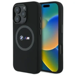 Hurtownia GSM - Etui BMW BMHMP16X23SROK Apple iPhone 16 Pro Max hardcase M Silicone Printed Ring MagSafe černý/black - BMW720 - {ean13} - Hurt