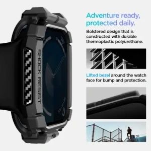 Hurtownia GSM - Etui Spigen Rugged Armor Apple Watch 10 46mm Matná Černá - SPN16538 - {ean13} - Hurt