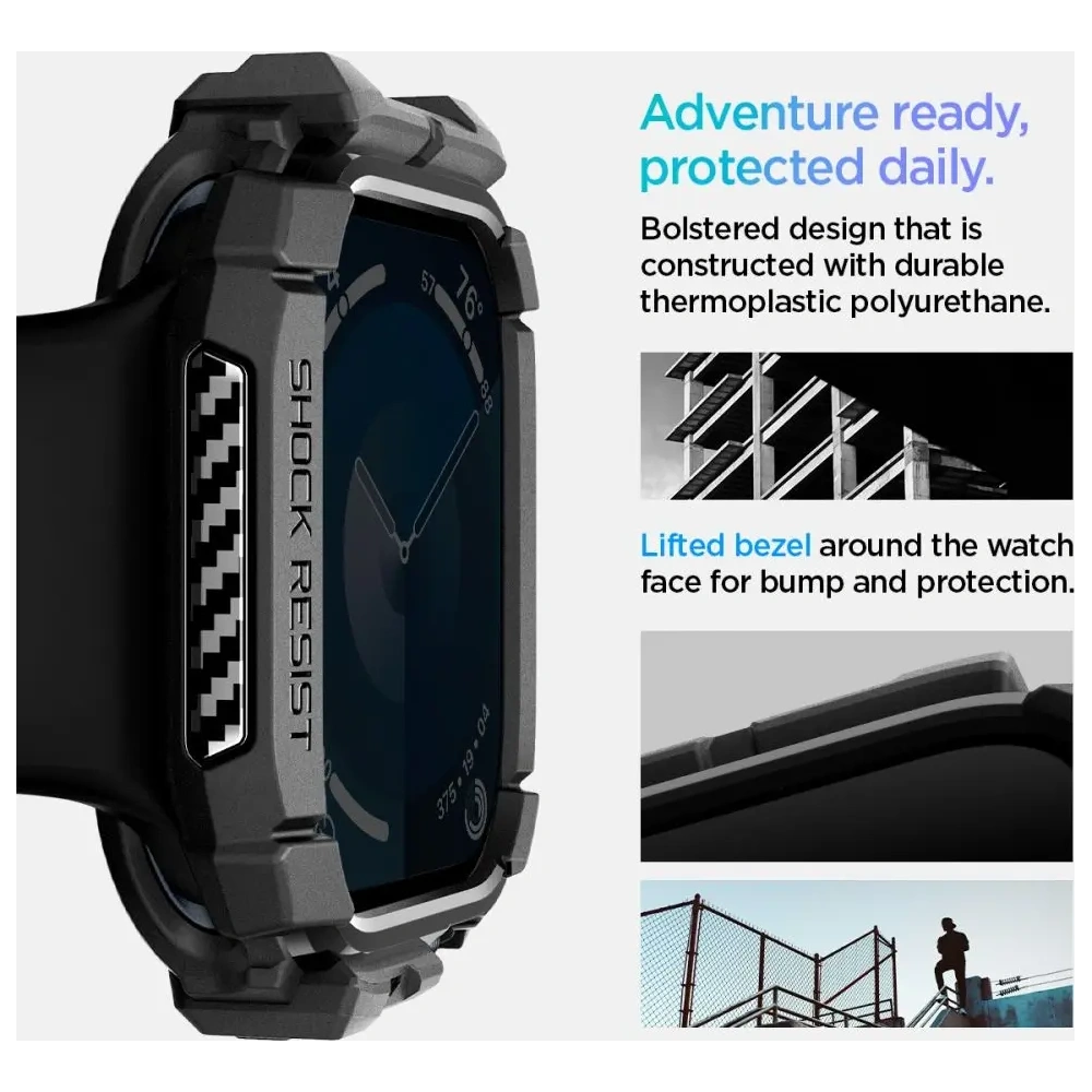 Wholesale Case Spigen Rugged Armor Apple Watch 10 46mm Matte Black - SPN16538 - {ean13} - Hurt