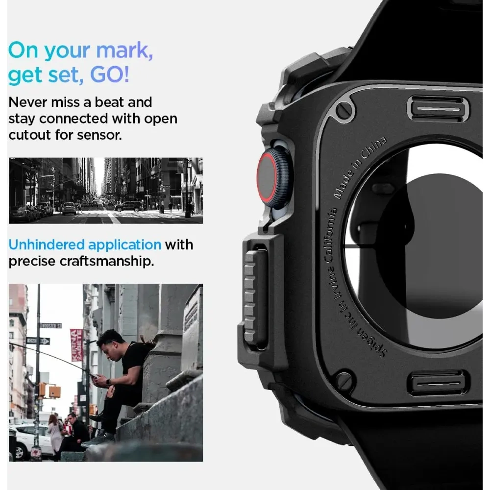 Hurtownia GSM - Etui Spigen Rugged Armor Apple Watch 10 46mm Negru Mat - SPN16538 - {ean13} - Hurt