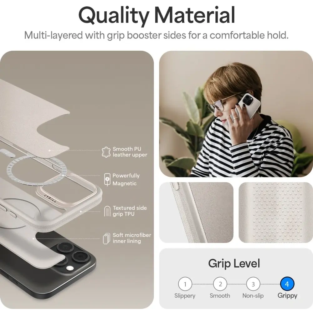 Hurtownia GSM - Etui Spigen Cyrill Kajuk Mag MagSafe Apple iPhone 16 Pro Max Krém - SPN16544 - {ean13} - Hurt