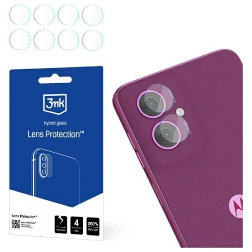 Szkło hybrydowe na obiektyw aparatu 3MK Lens Protection Motorola Moto G55 5G [4 PACK]