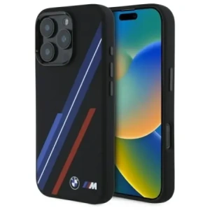Hurtownia GSM - Etui BMW BMHMP16X23SSPK Apple iPhone 16 Pro Max hardcase silikonové náhodné linie MagSafe černý/black - BMW721 - {ean13} - Hurt