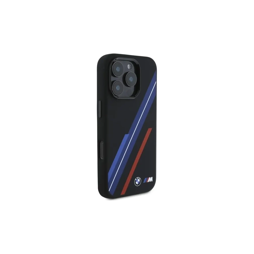 Hurtownia GSM - Etui BMW BMHMP16X23SSPK Apple iPhone 16 Pro Max hardcase Silicone Random Lines MagSafe czarny/black - BMW721 - {ean13} - Hurt
