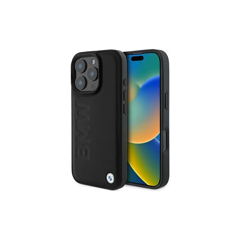 Hurtownia GSM - BMW BMHMP16XSLLBK Apple iPhone 16 Pro Max kemény tok bőr forró bélyegzés MagSafe fekete - BMW722 - {ean13} - Hurt