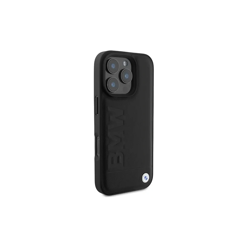 Hurtownia GSM - BMW BMHMP16XSLLBK Apple iPhone 16 Pro Max kemény tok bőr forró bélyegzés MagSafe fekete - BMW722 - {ean13} - Hurt