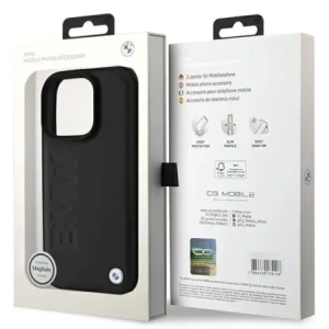 Hurtownia GSM - BMW BMHMP16XSLLBK Apple iPhone 16 Pro Max Hartschale Leder Heißprägung MagSafe schwarz - BMW722 - {ean13} - Hurt