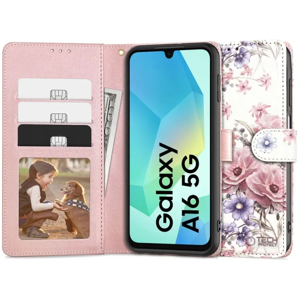 Hurtownia GSM - Tech-Protect Portofel Samsung Galaxy A16 4G / 5G Floare de Cireș - THP3469 - {ean13} - Hurt