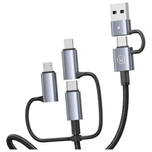 Hurtownia GSM - Cablu USAMS USB-A, USB-C / USB-C, Lightning, MicroUSB Încărcare rapidă 60W 1.2m Cablu de date Afișaj digital Aluminiu aliaj Seria Sufeng - USA1201 - {ean13} - Hurt