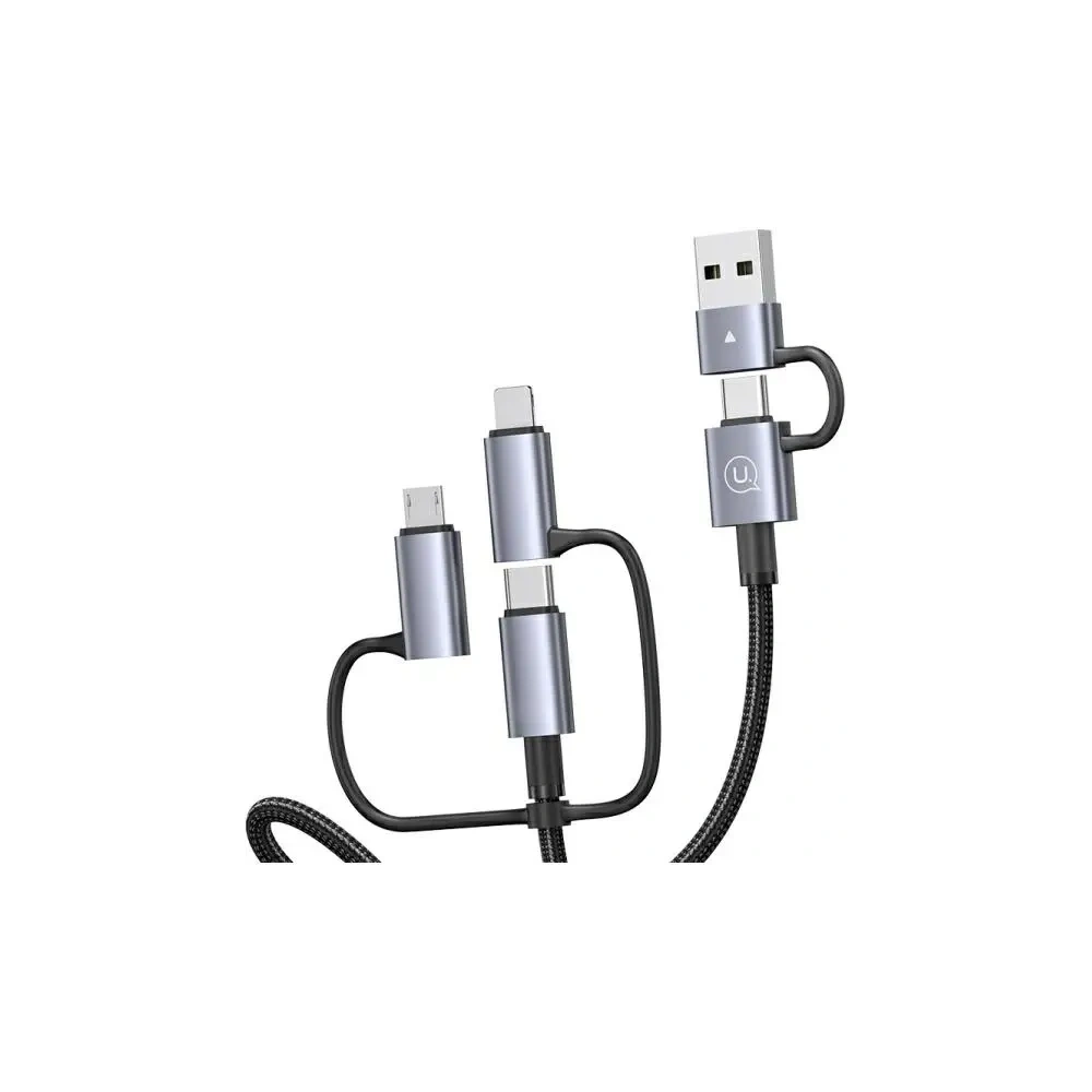 Hurtownia GSM - USAMS USB-A, USB-C / USB-C, Lightning, MicroUSB Kabel Schnellladung 60W 1.2m Datenkabel Digitalanzeige Aluminiumlegierung Serie Sufeng - USA1201 - {ean13} - Hurt