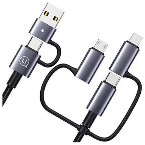 Kabel USAMS USB-A, USB-C / USB-C, Lightning, MicroUSB Fast charging 60W 1.2m Data Cable Digital display Aluminium Alloy Seria Sufeng